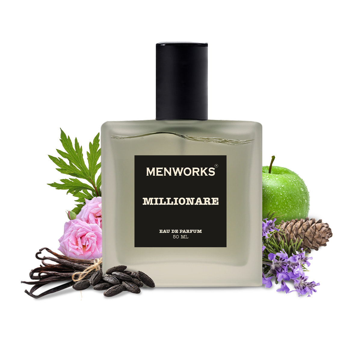 Menworks® Millionare Eau De Parfum 25% Rose Vanilla Intense Perfume