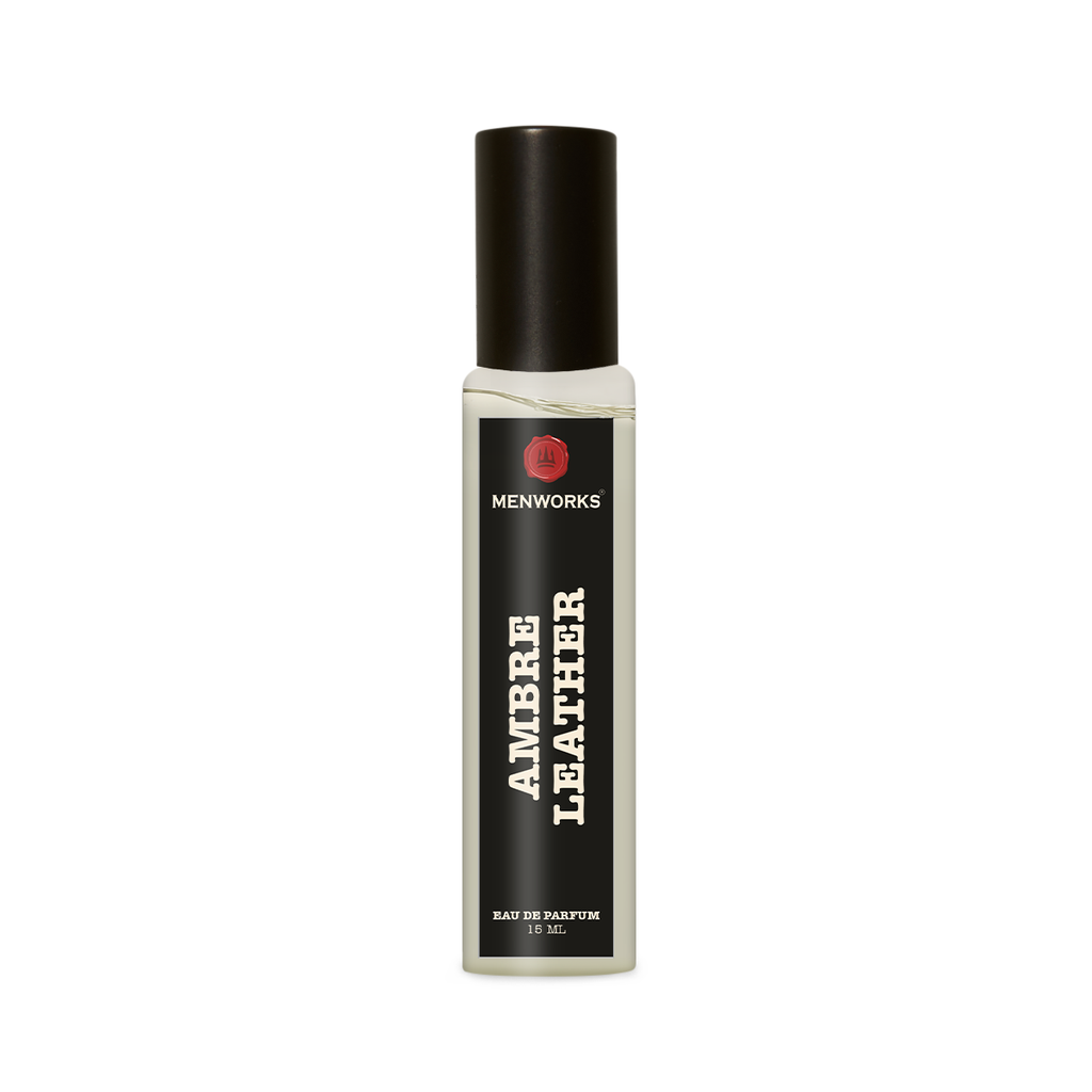 Menworks Ambre Leather Perfume – Oud Leather Fragrance for Men, Bold & Intense 25% Oil EDP 15ml