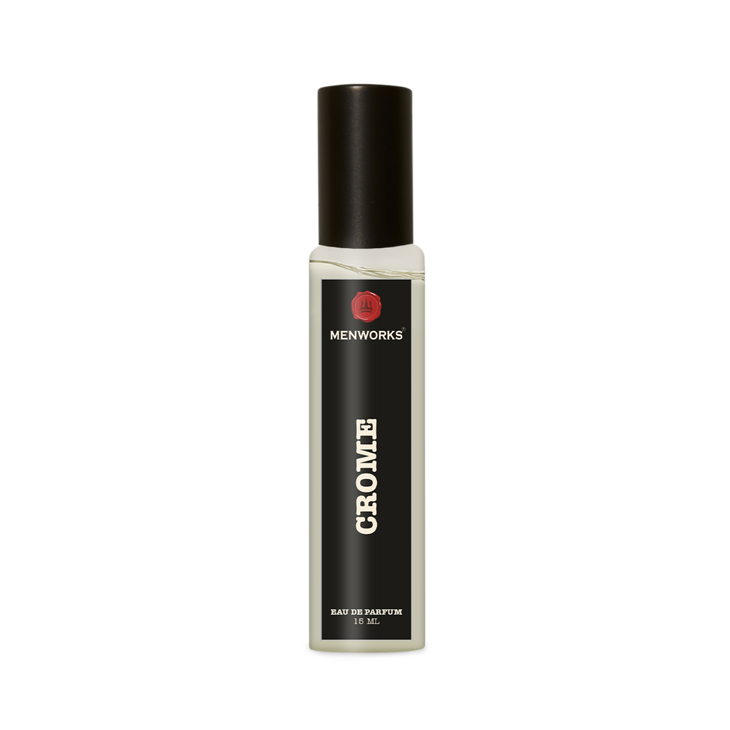 Menworks Crome Perfume – Sporty Aquatic Spicy Scent for Men, Energetic Long Lasting Eau de Parfum 15ml