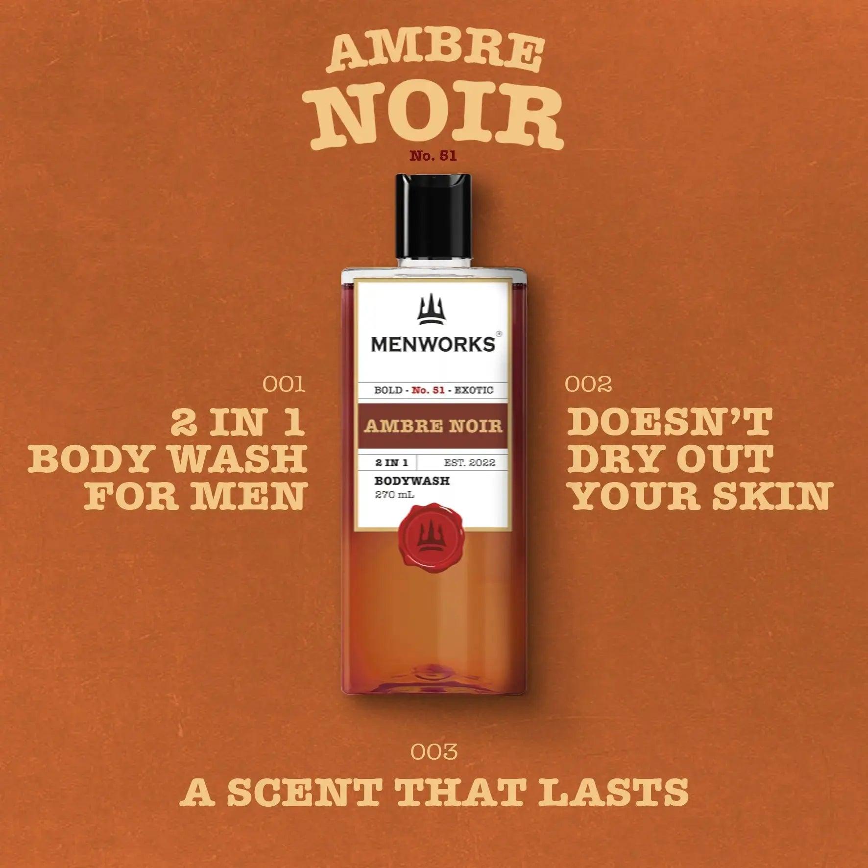 Ambre Noir Body Wash | Oud Amber Woody | 270ml (Copy) Menworks