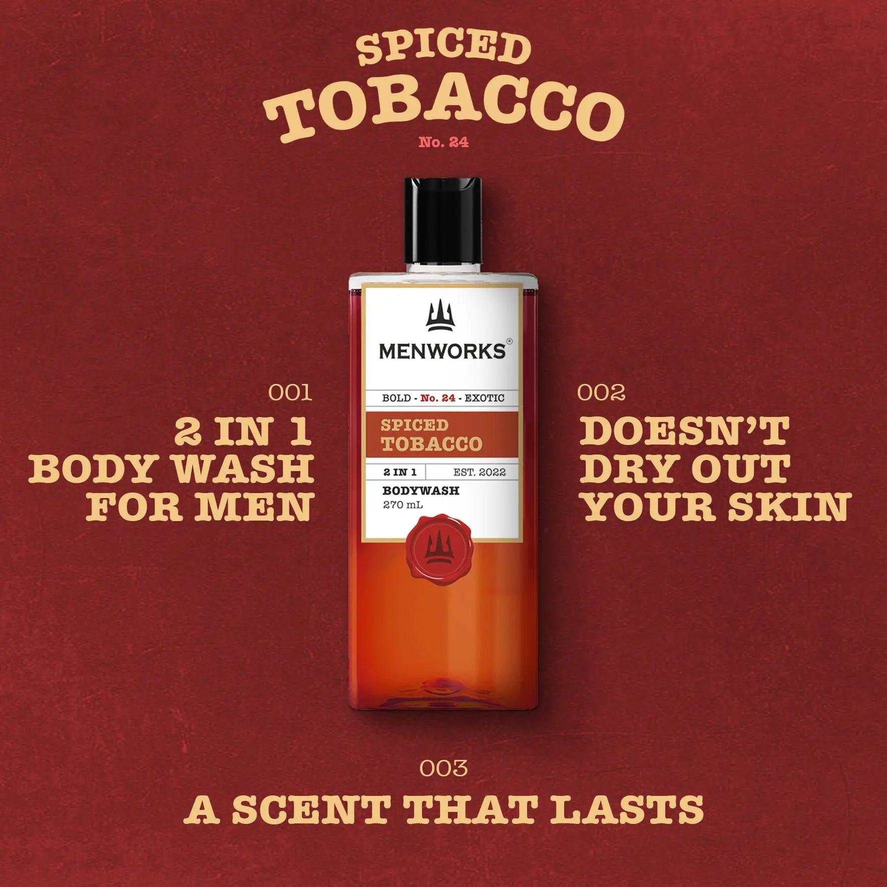 Spiced Tobacco Body Wash | Tobacco Woody Spicy | 270ml Menworks