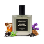 Menworks Golden Reserve – Sweet Gourmand Perfume for Men, Rich Warm Long Lasting Fragrance
