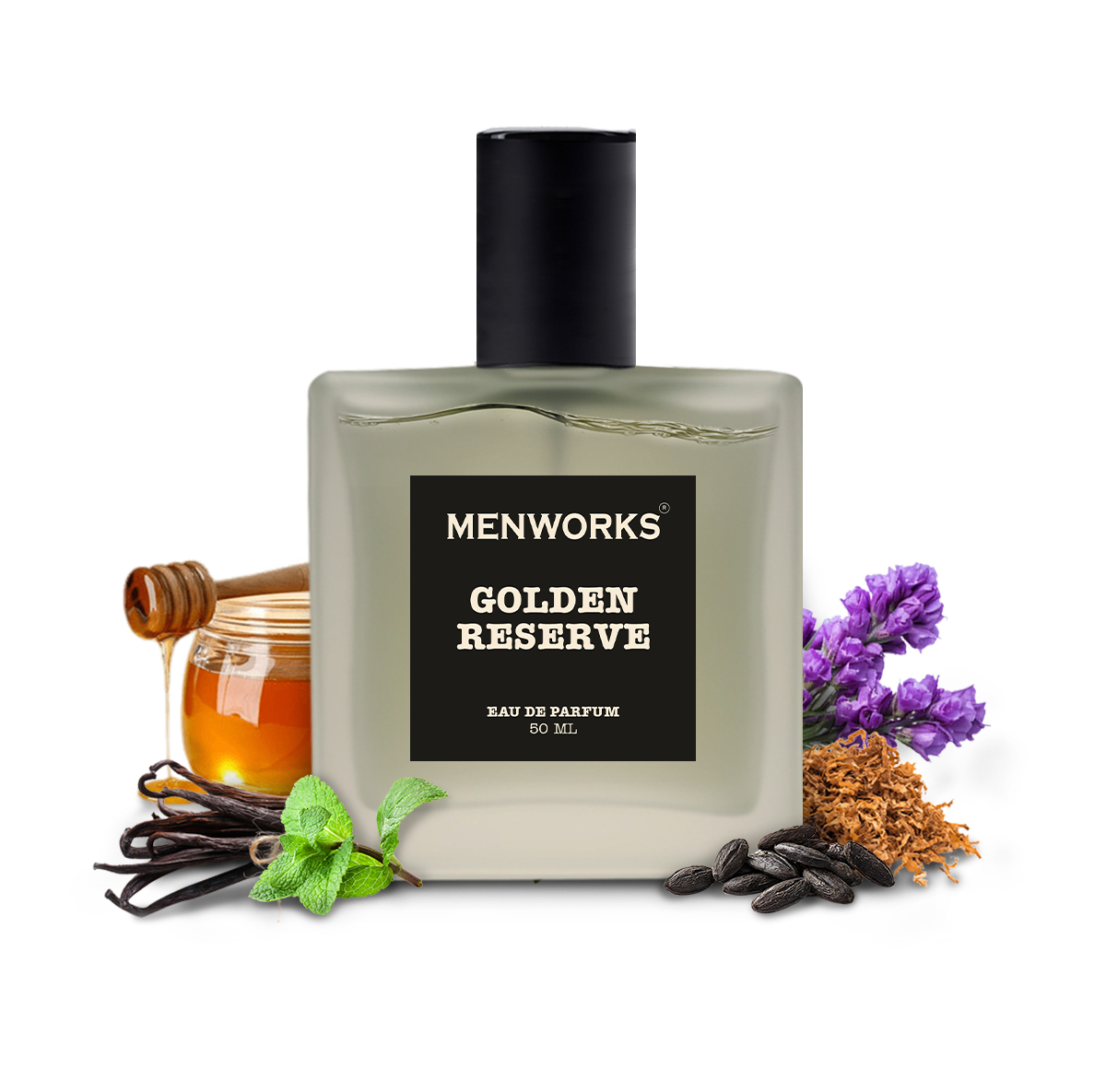 Menworks Golden Reserve – Sweet Gourmand Perfume for Men, Rich Warm Long Lasting Fragrance