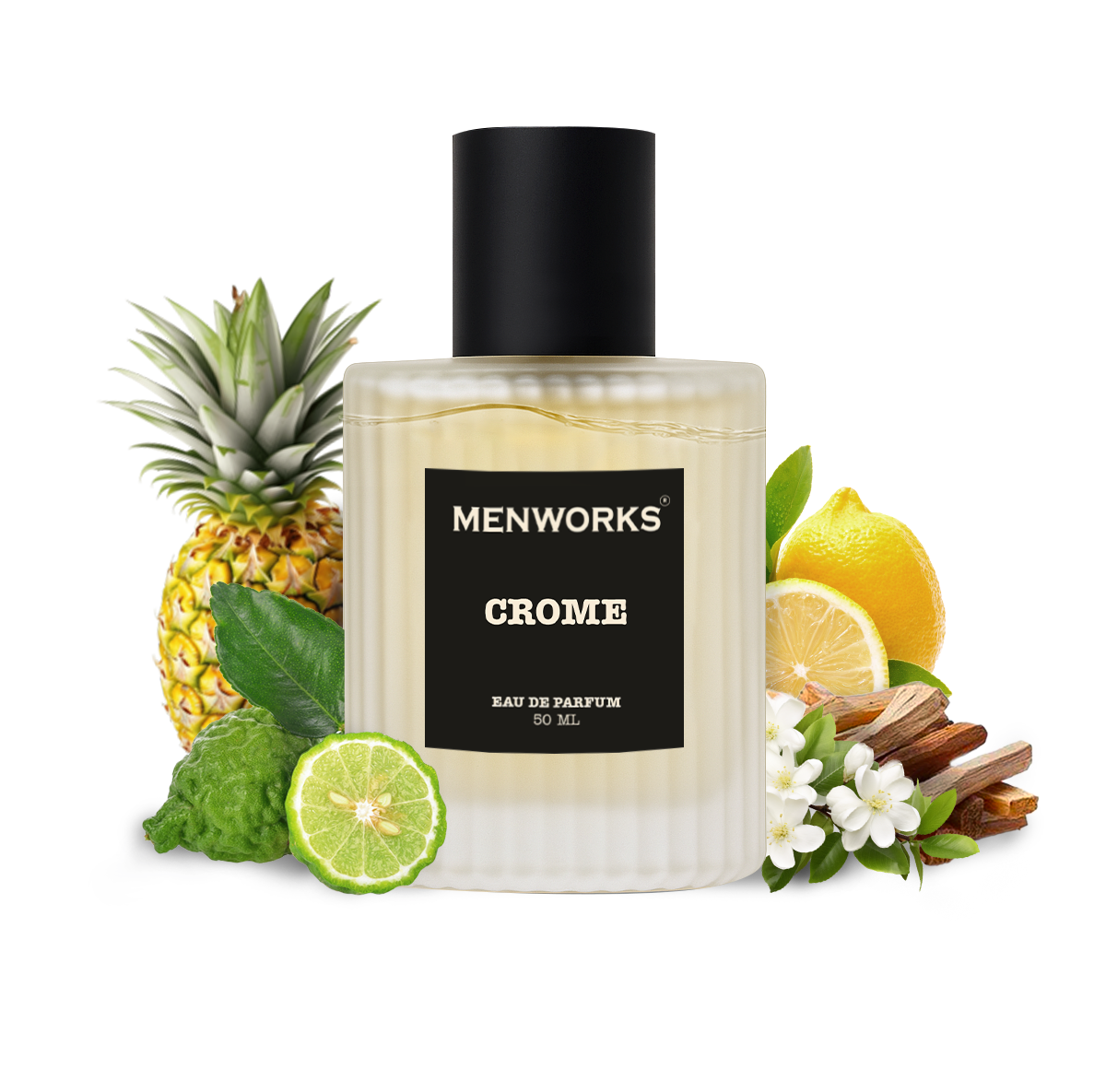 Menworks Crome Perfume | Aquatic Fresh Spicy | Eau De Parfum (25% oil Conc.)