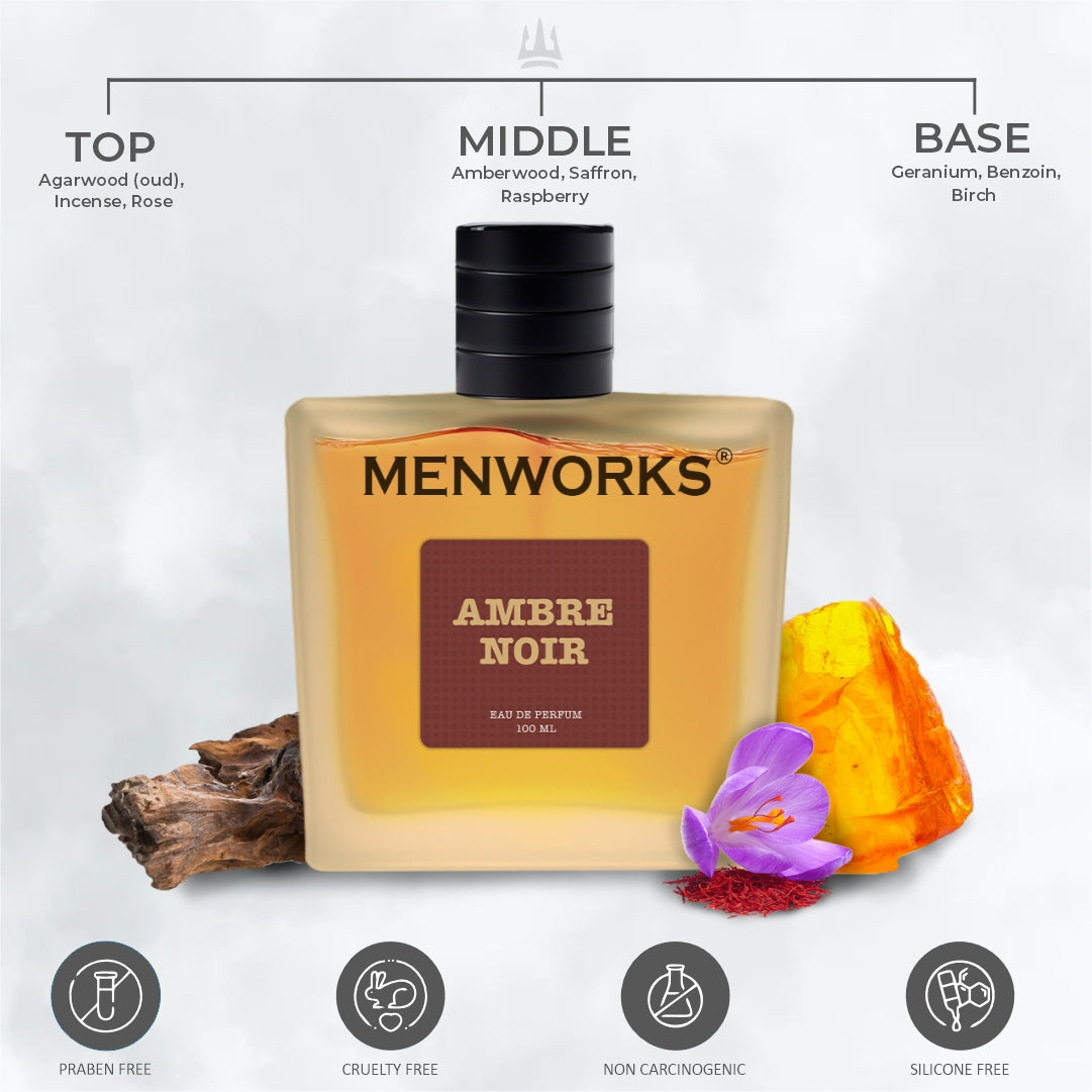 Menworks Ambre Noir Perfume |Amber Woody Incense|