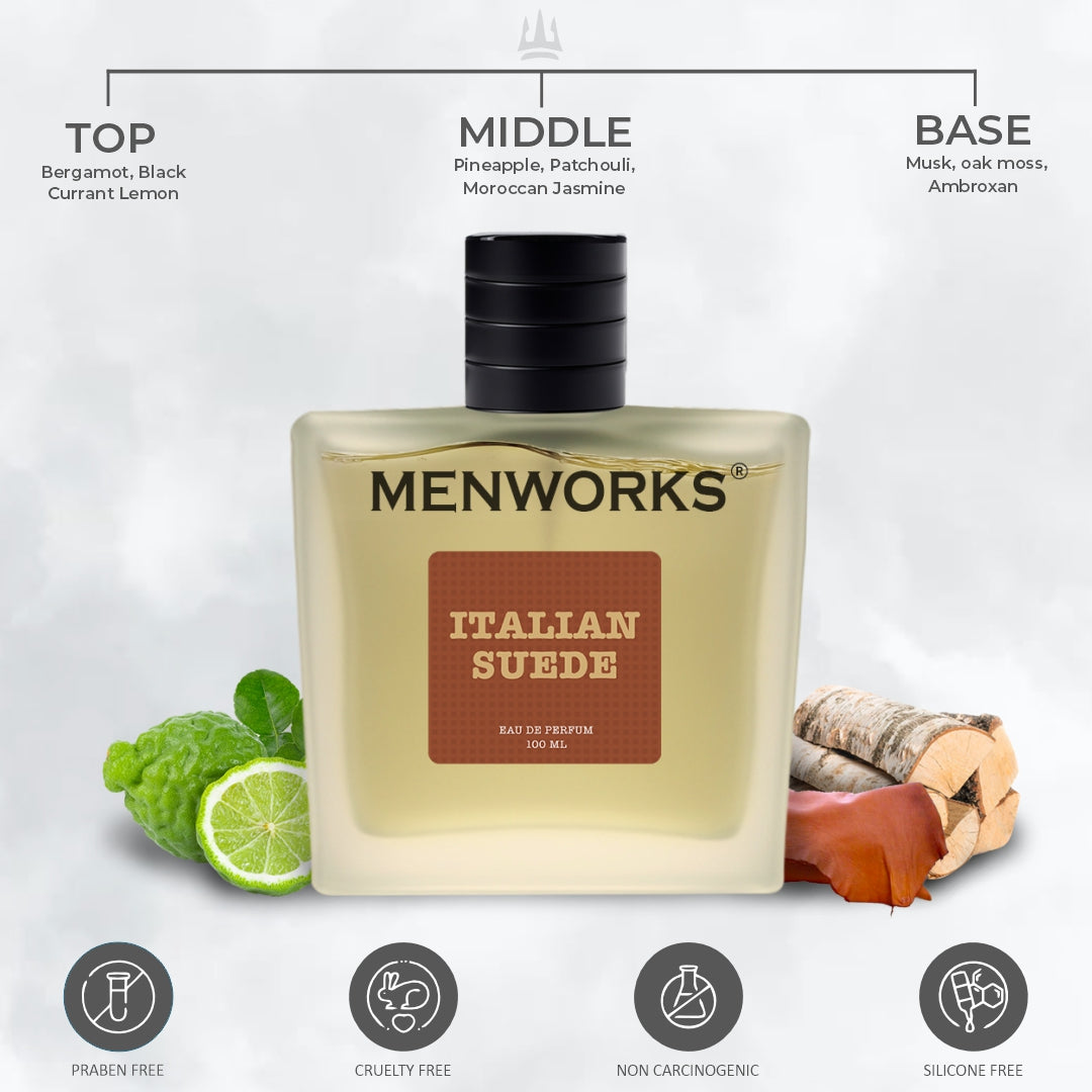Menworks Italian Suede Perfume | Chypre Fruity Fresh |