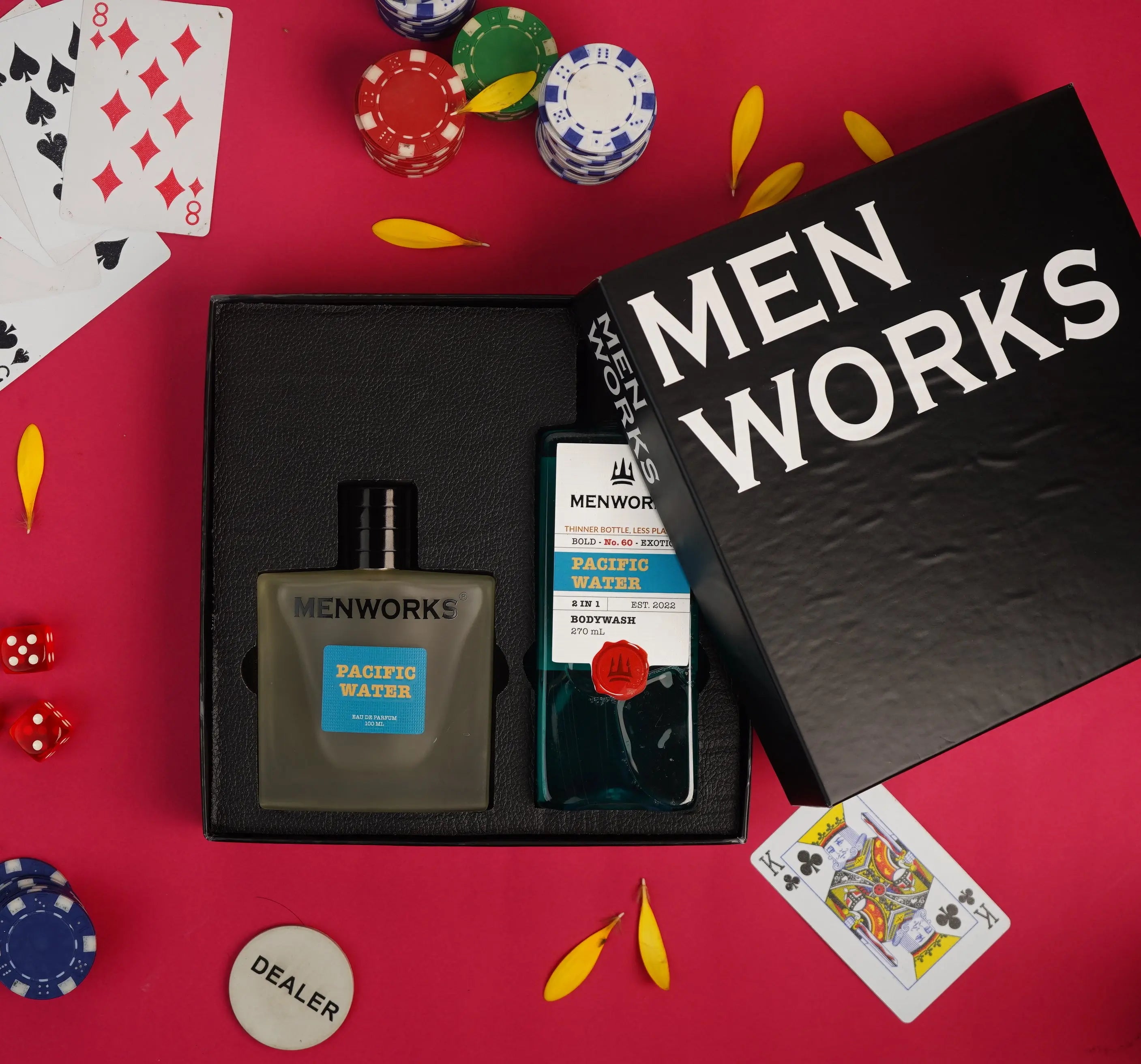 Menworks® Gift Box Pacific Water Combo (Body wash 270 ml+ Perfume 100 ml) Menworks