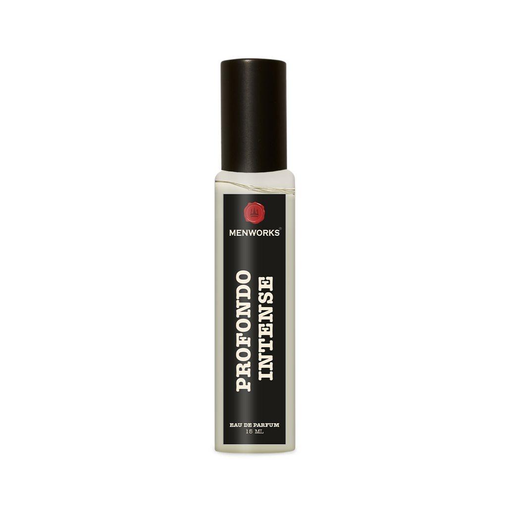 Menworks Profondo Intense – Fresh Aquatic Aromatic Perfume for Men, Long Lasting EDP 25% Oil 15ml