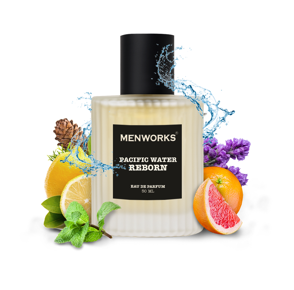 Menworks Pacific Water Reborn Perfume | Fresh Green Earthy | Eau De Parfum (25% oil Conc.)