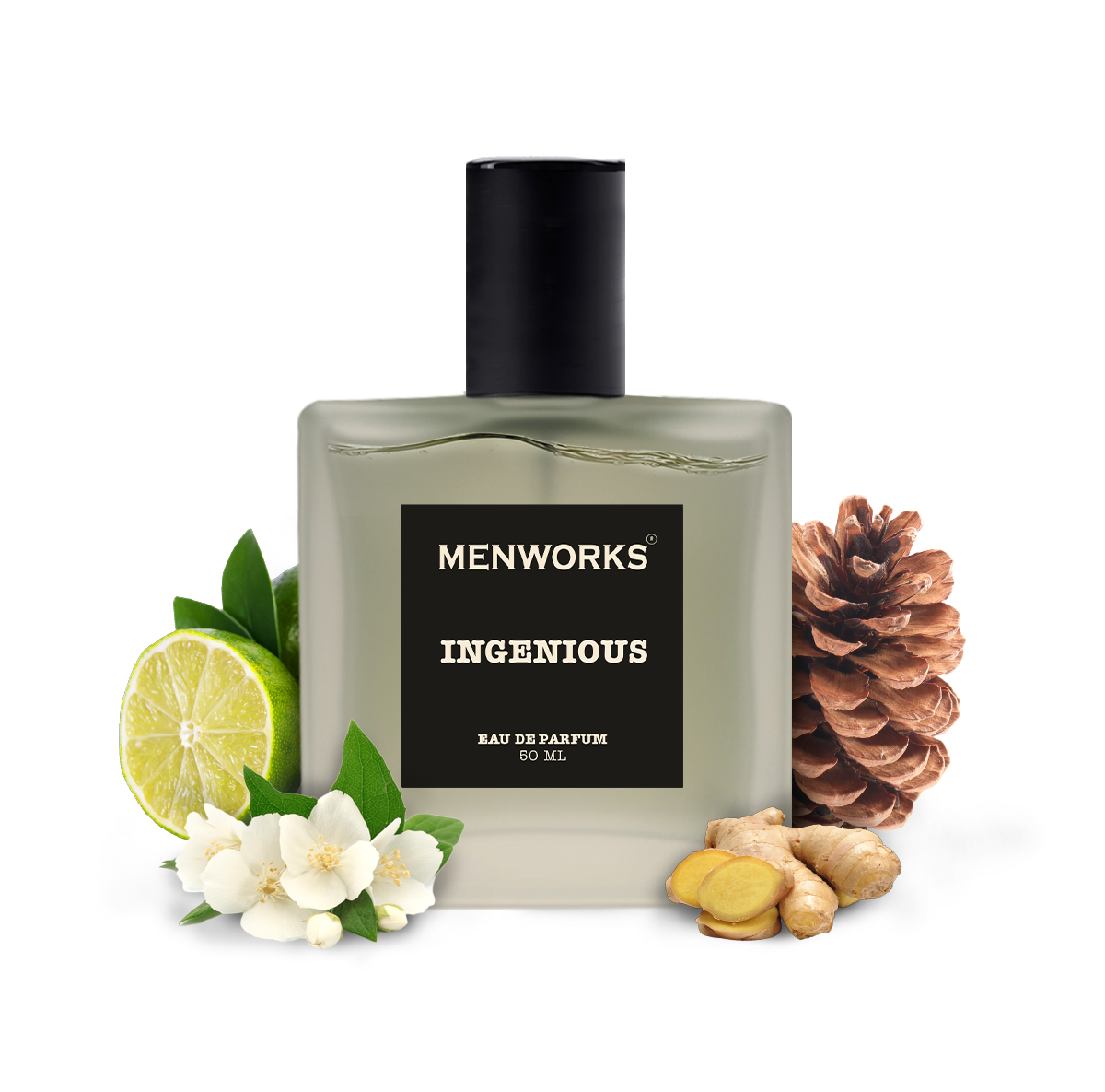 Menworks Ingenious Perfume | Zesty Tropical Creamy| Eau De Parfum (25% oil Conc.)