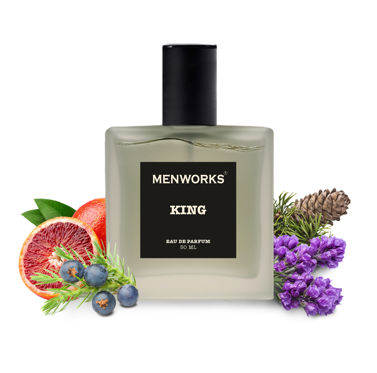 Menworks King Perfume – Woody Spicy Masculine Scent for Men, Strong Long Lasting Eau de Parfum