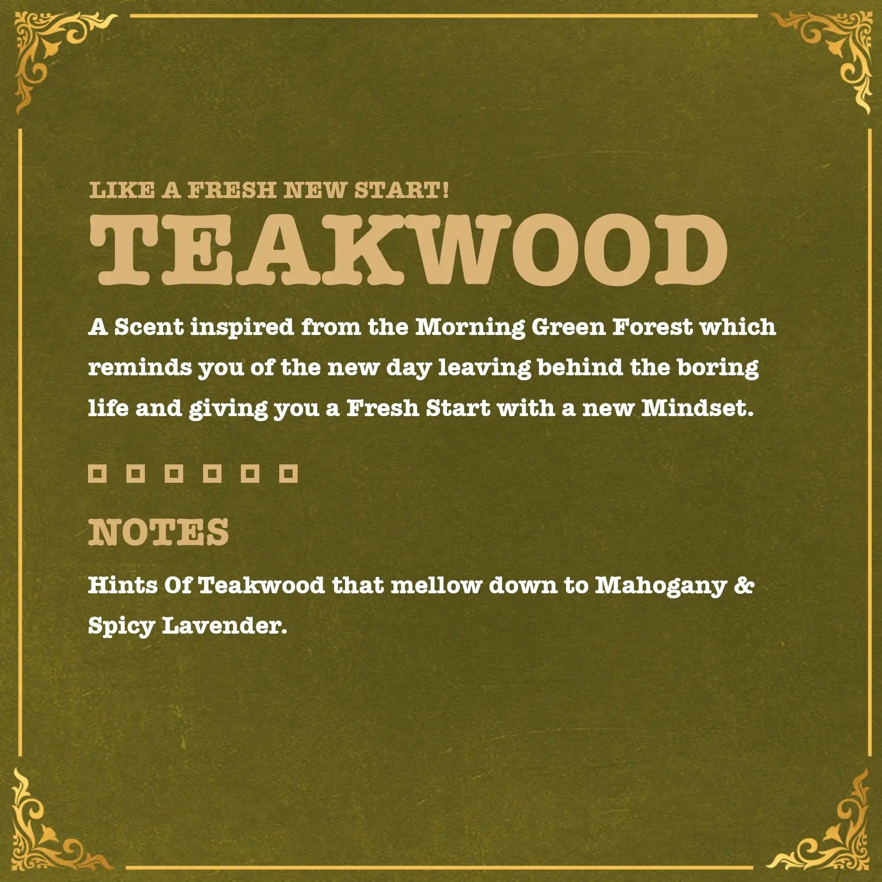 Teakwood Perfume |Clean Fresh Woody| 100ml Menworks