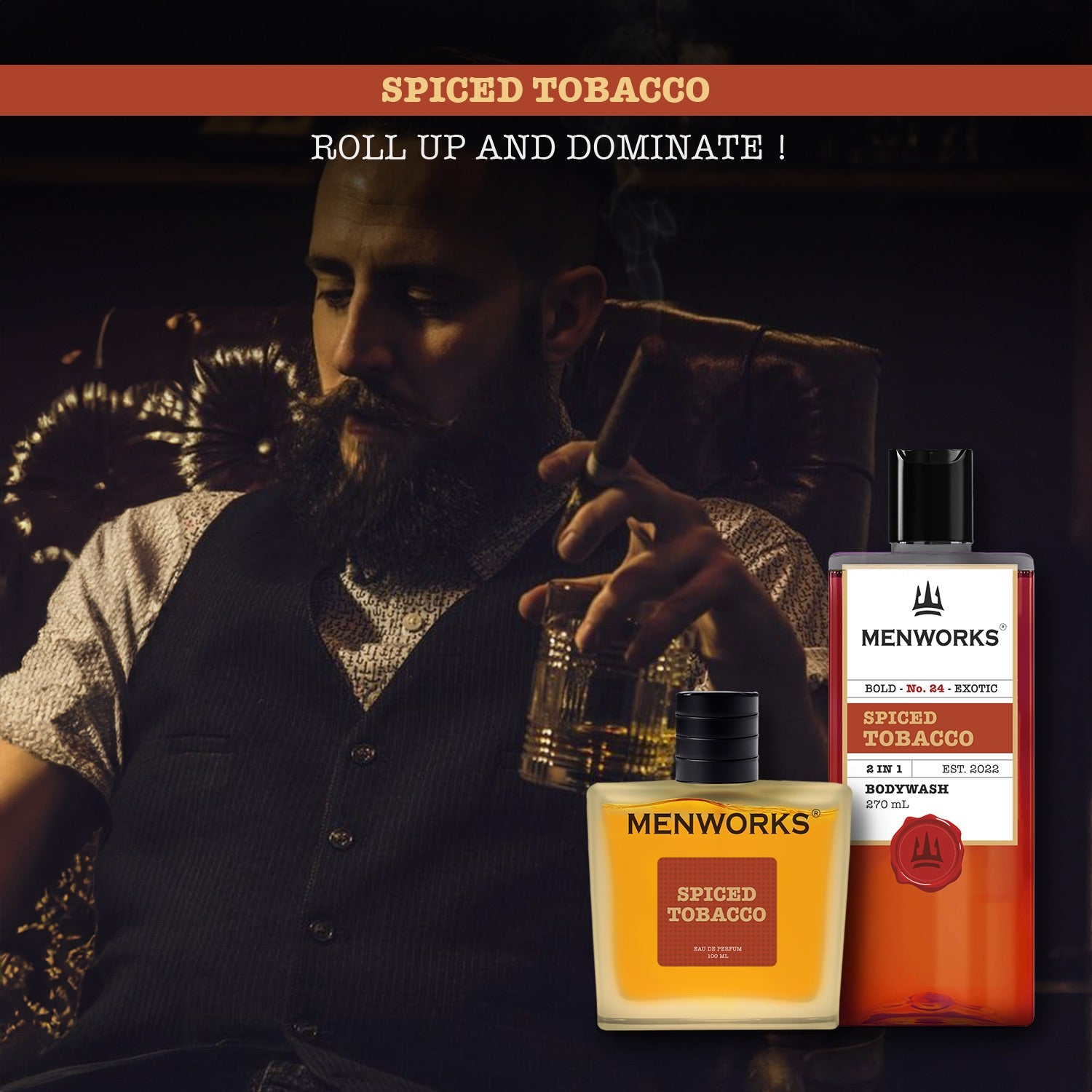 Menworks Spiced Tobacco Perfume | Woody Spicy|